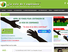 Tablet Screenshot of lavoixdelesperance.org